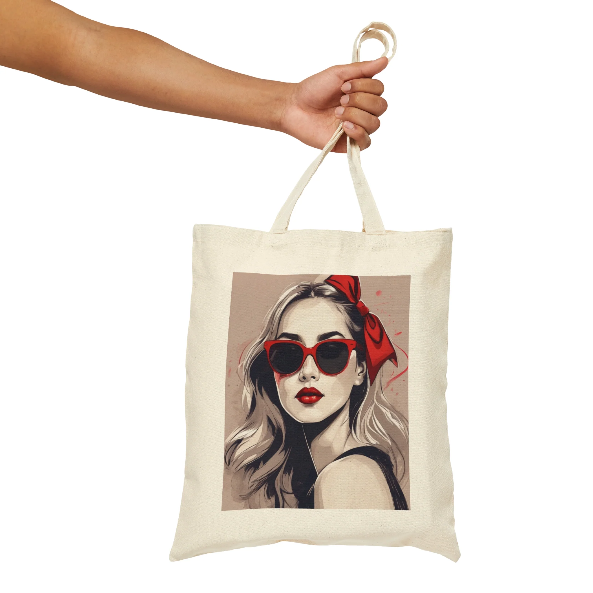 Cotton Canvas Tote Bag &quot;The Lovely Girl&quot; - $34.50