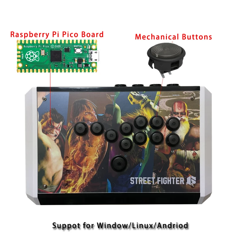 Excellence HitBox Fighting Stick Controller Snackbox Mixbox Raspberry Pi Pico d  - £489.10 GBP