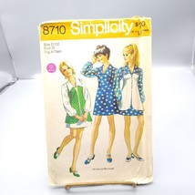Vintage Sewing PATTERN Simplicity 8710, Young Junior Teen 1970 Mini Dress - £12.37 GBP