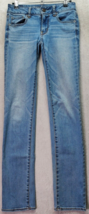 American Eagle Outfitter Jeans Women Sz 0 Blue Denim Supper Stretch Straight Leg - £15.93 GBP