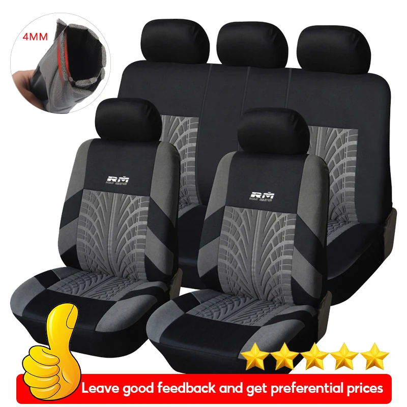 AUTOYOUTH Tyre Line Seat Covers &amp; Supports Full Car Seat Cover Universal Auto - £19.14 GBP+