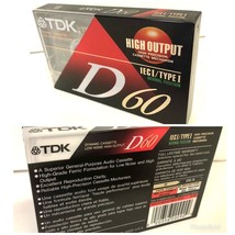 Factory Sealed Blank TDK D60 IECI/Type I High Output Cassette Tape set of 7 - £17.59 GBP