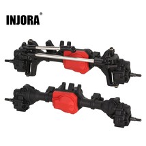 INJORA Complete Front+Rear Straight Portal Axle for 1/10 RC Crawler Car TRX4 TRX - £67.29 GBP
