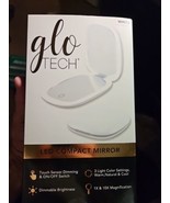 Glo Tech LED Compact Makeup Mirror 1x &amp; 10x Magnification WHITE - $301.06 MXN