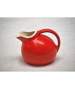 Old Vintage Small Orange Ball Jug Pitcher Creamer Hall Style Art Pottery... - $16.82