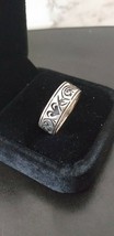 Antique Vintage Solid 925 Silver Men’s Celtic Band Ring Size UK U 1/2 US 11 - £109.86 GBP