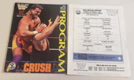Wwf &#39;93 Wrestling Program Magazine 215 Crush Undertaker w/POSTERS &amp; Lineup Sheet - £61.33 GBP