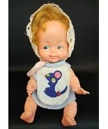 Vintage Uneeda Baby Doll Made In Hong Kong 1960s Blond BLue Eyes - $25.33 CAD