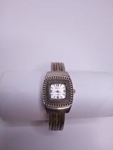 Geneva 7215 Platinum Series Watch Silver &amp; Gold Tone Cuff Bracelet ~ Squ... - $278.06 MXN
