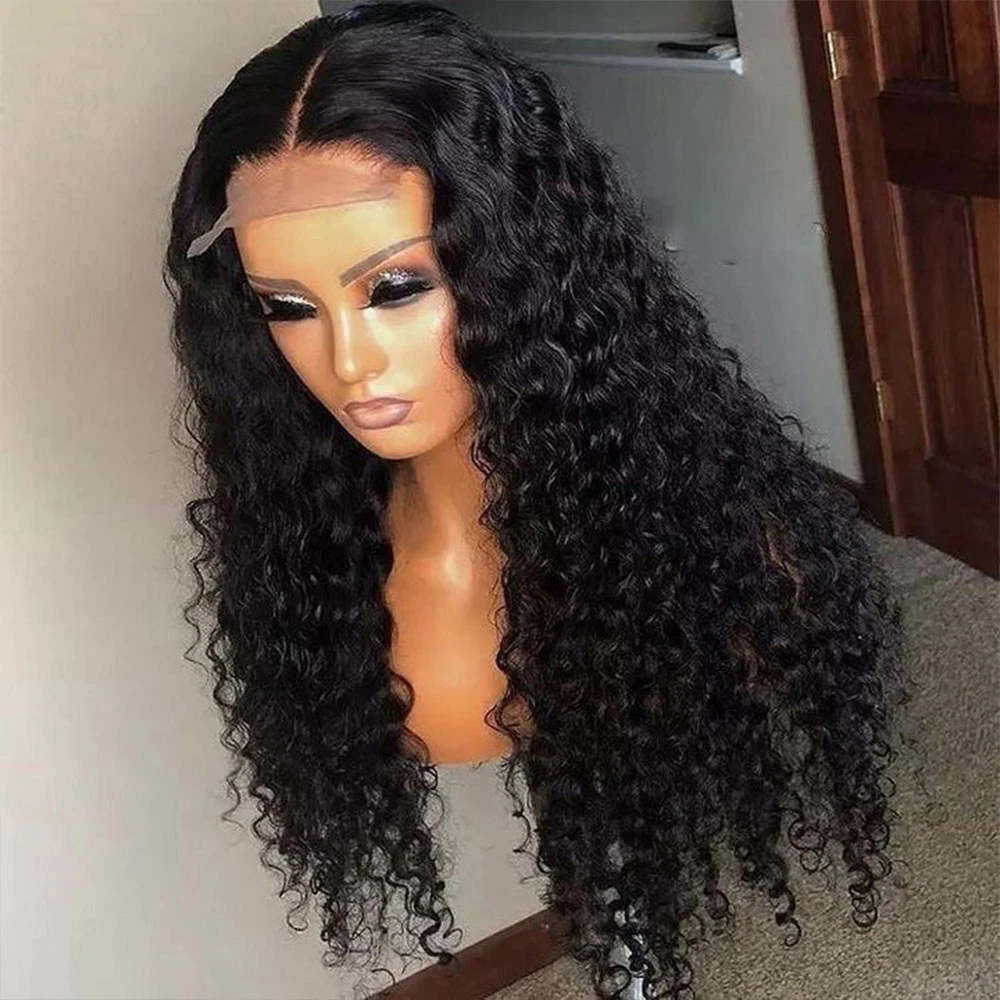 SVT Water Wave Lace Frontal Human Hair Wigs For Women Curly Frontal Wig Indian - £45.55 GBP+
