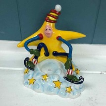 Vtg 2003 Vanmark Christmas Star On Ice Skates Figurine Candle Holder Holiday - £24.26 GBP