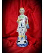 White Porcelain Figurine Gentleman Ceramic Statue 1700s Aristocrat Vtg 1... - £21.18 GBP