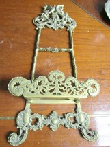 Wall Brass Stand, Beautiful Engravings with Shelf for a Plate or Picture... - $71.53