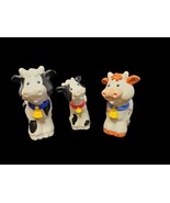 Fisher Price Current Little People Set of 3 Cows and Calf Holstein and G... - £13.08 GBP