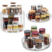 2 Pack Lazy Susan Organizer 10&#39;&#39; 10.6&#39;&#39; And 2 Tier Lazy Susan Turntable For Cabi - $50.99