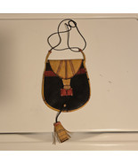 VTG 70s Painted Leather Medicine Bag Fringe Western Boho Hippie Purse 7.... - $39.37 CAD