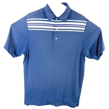 FootJoy Golf Polo Shirt Mens Medium FADED Blue Short Sleeve Striped - $15.15