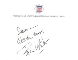 Bill White Signed Note on National League Letterhead - $29.69