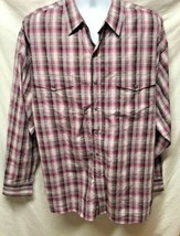 Panhandle Mens Sz XL Snap Button Up Shirt Western Fancy Button Plaid Sty... - $24.74