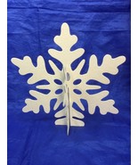 2 HOLIDAY TIME White Glitter Snowflake Table Decoration Snowflakes 25318 - £11.83 GBP