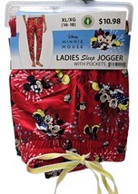 Disney Womens Red Mickey Minnie Mouse Joggers Sleep Pants Pajama Bottoms... - £9.60 GBP