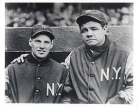 Babe Ruth &amp; Leo Durocher 8X10 Photo New York Yankees Ny Baseball Picture Mlb - £3.87 GBP
