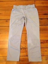 Under Armour Gray Polyester Loose Baseball Pants XL 36&quot; 36 x 32.5 - £18.61 GBP