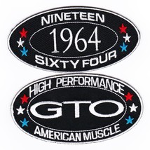 1964 PONTIAC GTO SEW/IRON ON PATCH EMBROIDERED BADGE EMBLEM - £9.86 GBP