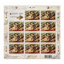 Malta Stamps 2017 Europa Castles Gourgion Tower MNH Unused Full Sheet 00799 - £32.47 GBP
