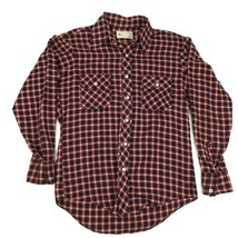 Vintage 70s KMART Flannel TARTAN Plaid Sportsman Lumberjack Shirt M Taiwan RETRO - £15.76 GBP