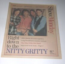 Nitty Gritty Dirt Band Show Newspaqper Supplement Vintage 1995 Boston Band - $19.99