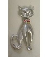 Fancy Cat Brooch Scarf Scatter Pin Vintage - £10.95 GBP
