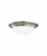 Sea Gull Lighting Nash 1-Light Brushed Nickel Flush Mount with LED Bulb - $19.79