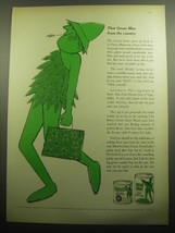 1958 Green Giant Peas and Niblets Corn Ad - That Green Man from the country - $18.49