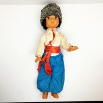 Rare 1970s USSR Vintage Soviet Russian Plastic Boy Doll 19 inch Native Costume - £63.54 GBP