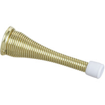 National Brass Finish 3" Spring Steel Door Stops White Tip N187-641 ONE ONLY - $7.49