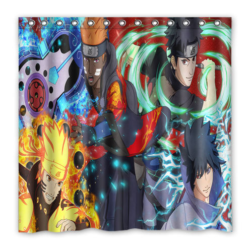 New!!! Naruto Uzumaki Custom Waterproof Polyester Shower Curtain 4 Size Item image 6