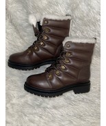 Cougar Vantage Brown Leather Fur Lined Lace Up Combat Winter Boots Size ... - $94.50