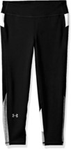 Under Armour Girls&#39; Finale Activewear Capri Tight, Black/Stealth Gray, XS - $20.78