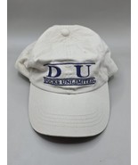 Ducks Unlimited Hat Tan Khaki Beige Blue Embroidered Logo Cap - £9.31 GBP