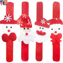 4 Pcs Lot Santa Snowman Reindeer Christmas Xmas Gift Wrap Cute Wrist BRACELET - £7.87 GBP