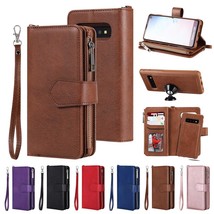 Removable Leather Case Zipper Strap Wallet Cover For Galaxy Note 9/8 S10/S8/S9 - £71.58 GBP