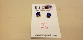 Earrings (New) Sapphire Studs #0137 - £6.57 GBP