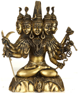 17&quot; Panchamukha Gangadhara Shiva Brass Statue | Handmade | Made in India... - £556.70 GBP