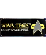 Star Trek DS9 TV Series Plate Name and Command Logo Metal Enamel Pin UNUSED - £8.37 GBP