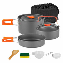 YETO Camping Cookware Set Hard-Anodized Aluminum Foldable Backpacking Ca... - $1,938.50 MXN