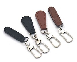 Fujiyuan 5 Sets PU Zipper Pull Fixer Replace for Bag Trousers Leather Re... - $5.34