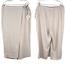 Wynne Layers Marla Wynne Pants Taupe XL Crepe Cropped New - £30.60 GBP
