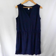 Gap Womens Small Dark Night Navy Sleeveless Tie Waist Shirtdress Dress 813585 - $17.99