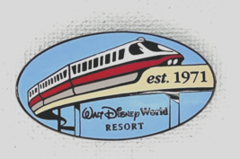 Disney 2001 WDW Red Monorail Pin (est. 1971) Oval Shape Pin#55683 - £14.91 GBP